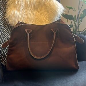 Margo inspired Brown Faux Suede Handbag